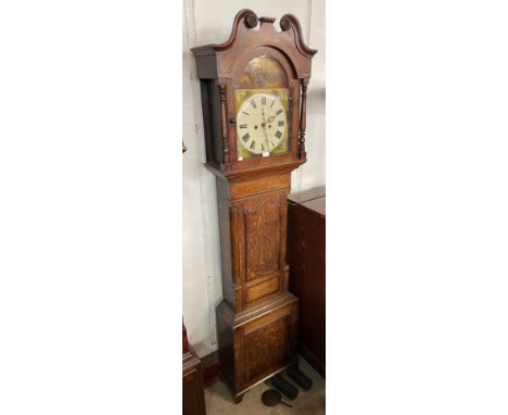 A George III inlaid oak 8-day longcase clock 