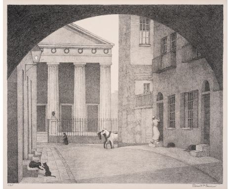 Robert Polhill Bevan (1865-1925)A London Church (Dry 38)Lithograph, 1924, signed in pencil, numbered from the edition of 45, 