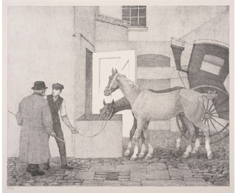 Robert Polhill Bevan (1865-1925)Crocks (Dry 39)Lithograph, 1924, stamped with the artist's monogram in ink, numbered from the