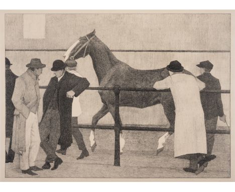Robert Polhill Bevan (1865-1925)The Horse Dealers (Ward's Repository No.1) (Dry 33)Lithograph, 1919, stamped with the artist'