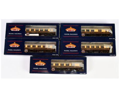 Bachmann OO Gauge group of 5x mk1 Pullman Coaches with Lighting to include Ref. 39-280 "Eagle" plus others. Conditions are Ex