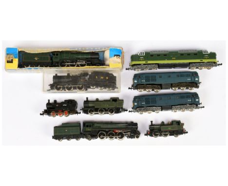 Graham Farish (Poole) N Gauge Dapol, Lima and others - Assortment of British outline Locomotives including Grafar Clun Castle