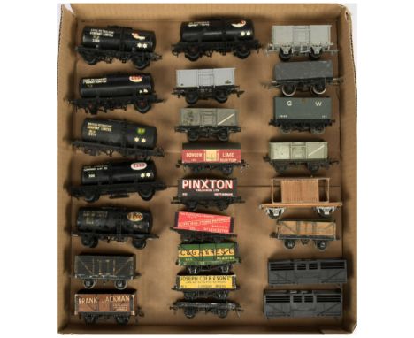 Airfix Kit Assembled, Peco, Trackmaster, Hornby Graham Farish, Triang and Unbranded, large group of unboxed wagons. To includ