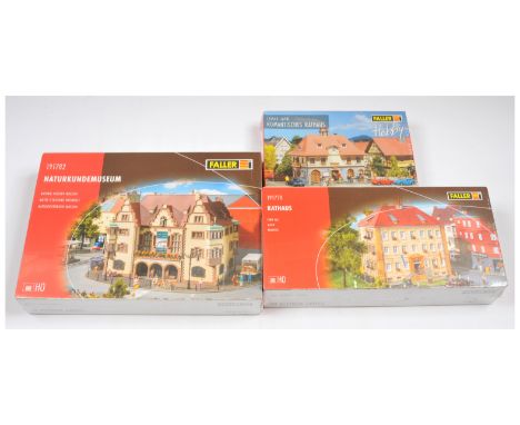 Faller HO Scale Group of 3x unbuilt Building Kits to include Ref. 191782 Natural History Museum Kit plus others (see photo). 