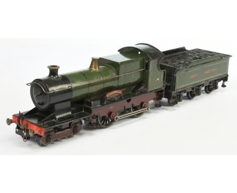 Bing For Bassett Lowke Gauge 1 4-4-0 Sydney 3410 Great Western Clockwork Loco &amp; Tender. Loco has been converted to 3 - ra