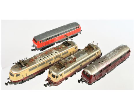 Trix N Gauge &amp; Fleischmann Locomotives - in Various periods of DB livery to include E03 001, 112 309-0218 301-0 Plus othe