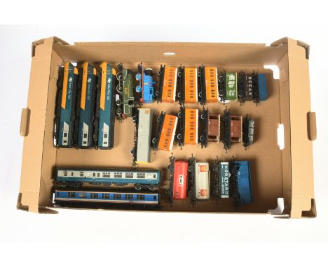 Hornby (GB) Assortment Including; R332 HST plus Dummy Power Car, R103 M7 249 Olive Green, R354 Thomas 0-4-0, R110 Annie x 2, 