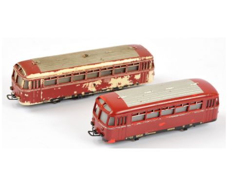 Marklin HO Gauge 3-rail Railcar pair - DB 800 K 3016 &amp; DB 800 B 4018, made between 1955 and 1958. paint is cracking and p
