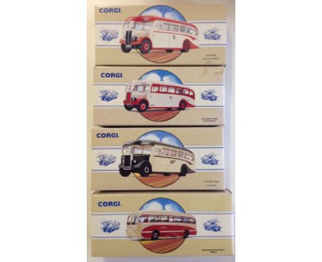 4 boxed Corgi vintage coaches.