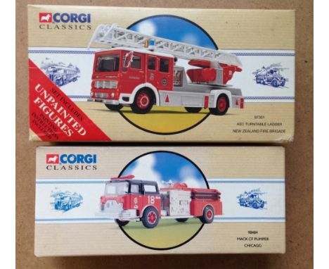 2 boxed Corgi Fire Engines.