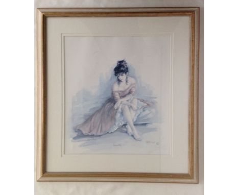 A framed & glazed pastel print 'Verity' by Francis Boxall. 295/800.
