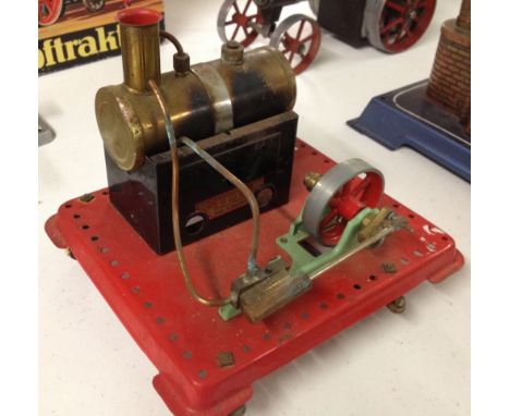 A Mamod stationary steam engine.