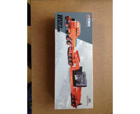 A boxed Corgi Heavy Haulage Siddle Cook Scammell Constructor, 24 Wheel Girder Trailer & Load #17603.