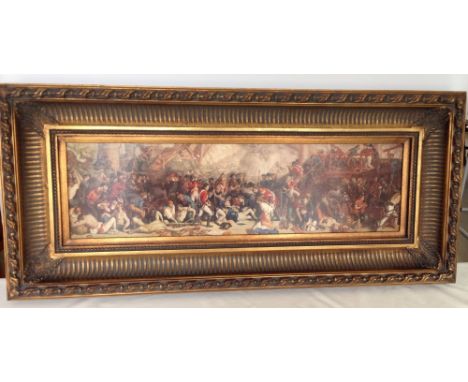 Large 'Death of Nelson' framed print. 52 x 114cm.