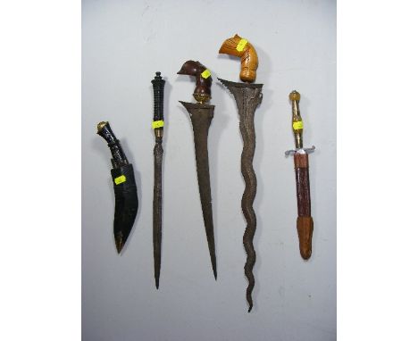 A Malayan Dagger & Other Daggers & Knives