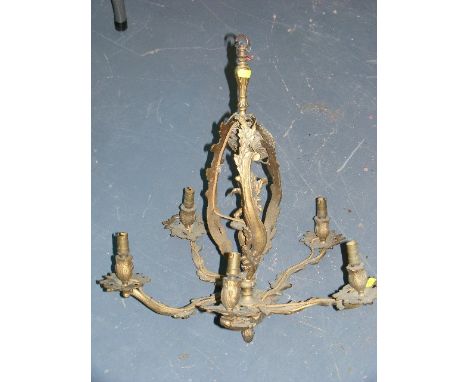 A Gilt Metal Ceiling Light Fitting