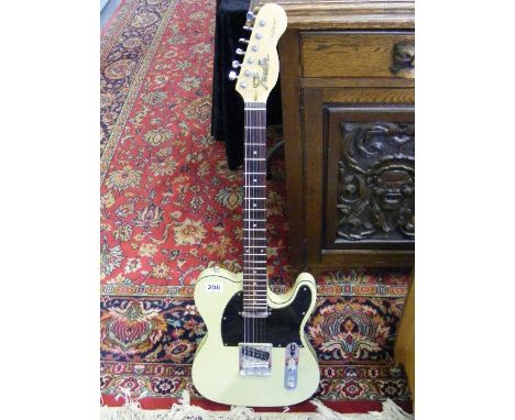 An Electric Vintage Guitar Body Repainted With Later Parts