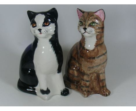 Two Kensington Price Ceramic Fireside Cats