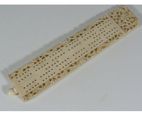 A 19thC. Chinese Ivory Cribbage Board