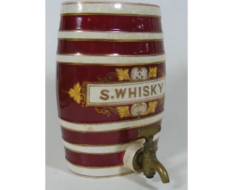 An Early 20thC. Whisky Decanter With Working Brass Tap