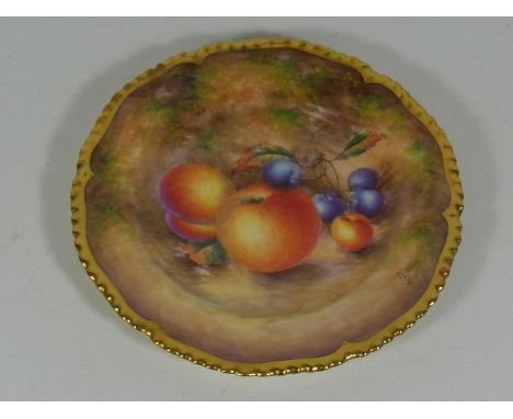 A Signed Hand Painted Royal Worcester Plate
