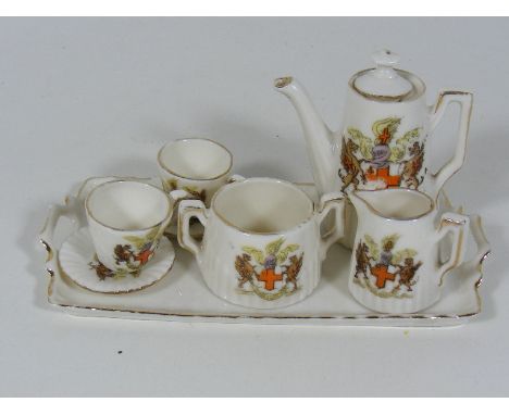 A Gemma Crested Ware Miniature Tea Service For Two