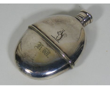 A Victorian Silver Plated Hip Flask