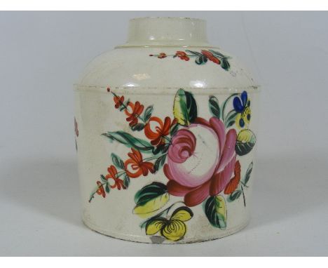 18thC. Swansea Cambrian Creamware Caddy