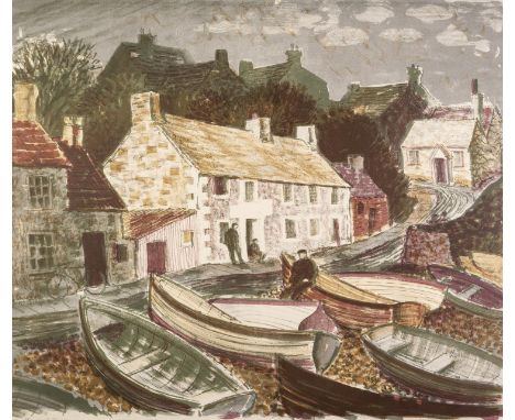 NORMAN C JAQUES (1926-2014) ARTIST SIGNED LIMITED EDITION COLOUR LITHOGRAPH ?Moelfre, Anglesey?, (1/15) Signed, titled and da