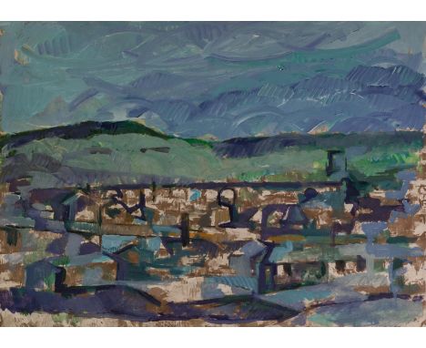DAVID WILD (1931 - 2014)ORIGINAL LITHOGRAPH IN FOUR COLOURSAn examination submission, 'Based on R L Stevenson's Poem', in the