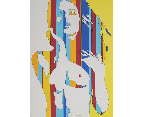 BERGES, WERNER (1941-2017), 1 Blatt "Weiblicher Halbakt" aus "Pop Stars", Farbserigraphie/Papier, unten mittig mit Bleistift 