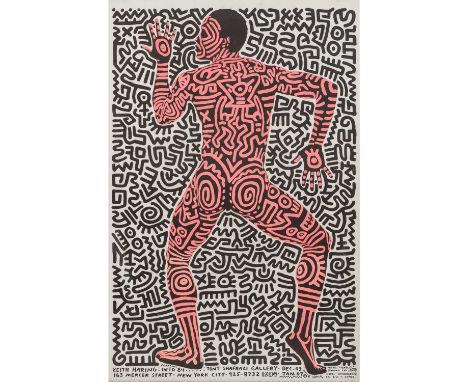 Ausstellungsplakat KEITH HARING „Into 84“ Tony Shafrazi Gallery New York Offset-Lithografie, zur Ausstellung Keith Haring: In