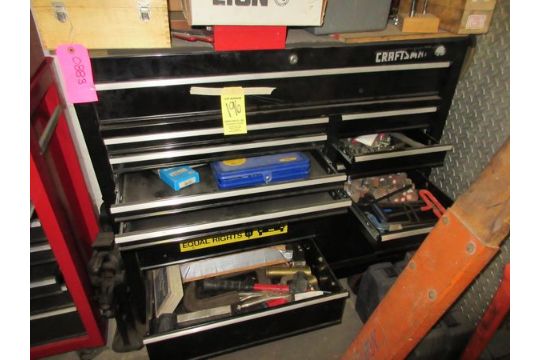 Black Craftsman 12 Drawer Port Tool Box W Drills Reamers Tools