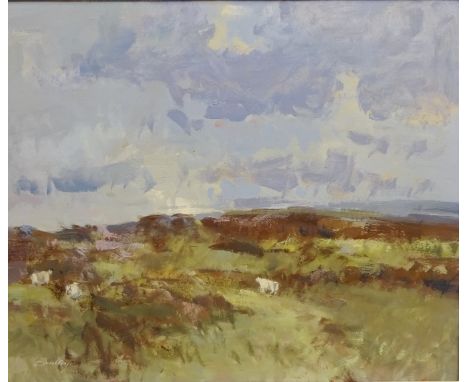 William B Dealtry (British 1915-2007): Moorland Light, oil on board signed, titled on artists label verso 49.5cm x 59.5cm Con