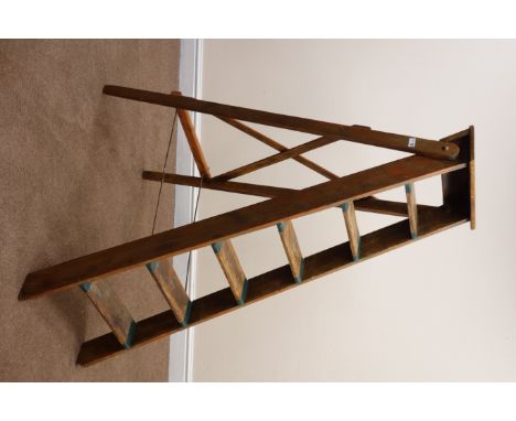Vintage pine step ladder, six rungs, H149cm Condition Report Click here for further images, condition, auction times & delive