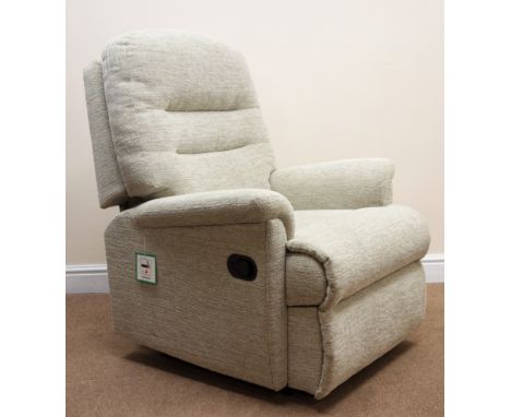 Sherborne manual reclining armchair upholstered in natural fabric, W85cm Condition Report Click here for further images, cond