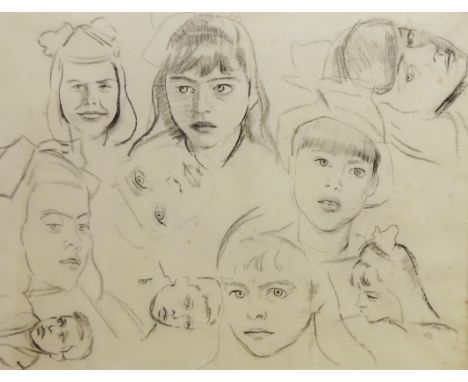 Philip Naviasky (British 1894-1983): Portrait Studies, pencil drawing unsigned 46cm x 60cm and 68cm x 45cm (2)Provenance: Fro