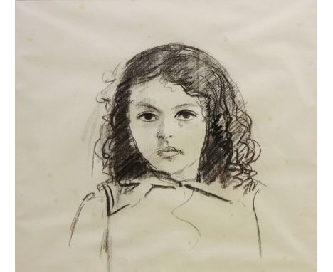 Philip Naviasky (British 1894-1983): Head and Shoulder Portrait of a Girl, pencil drawing unsigned 33cm x 36.5cmProvenance: F