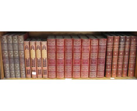 A shelf of decorative bindings to include Poetry of Scotland, Great Operas etc