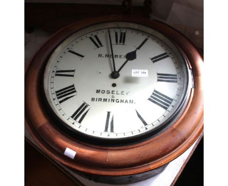 R Roberts of Moseley, Birmingham post office style wall hanging clock