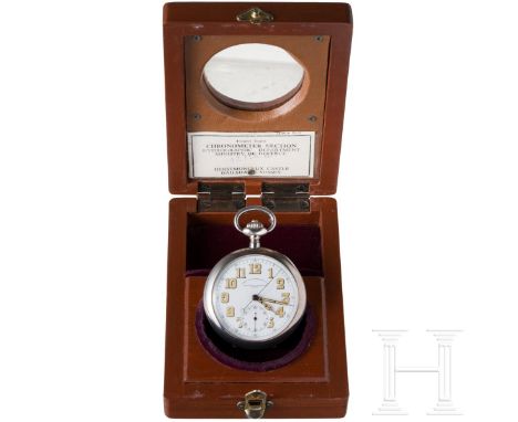 Taschenchronometer des Corps of Engineers von Vacheron &amp; Constantin Silbernes Gehäuse, weißes Zifferblatt mit nachtleucht