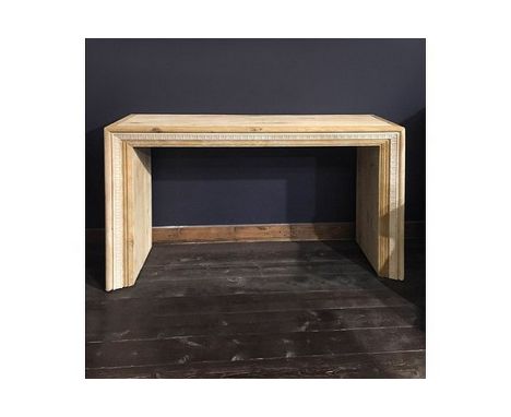 Portrait Console Table Made From Solid 100% Oak That Has Been Bleached To Achieve A Light Colour Similar To Sand At The Shore