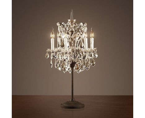 { Option of lots:  107 } Crystal Chandelier Table Lamp  The Crystal Chandelier Collection Is Inspired By The Elaborate Design