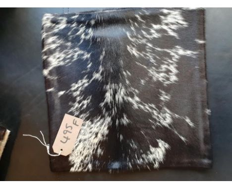 { Option of lots:  495, 496 } Cowhide Leather Cushion Cover 100% Natural Hide Handmade 35cm RRP £120