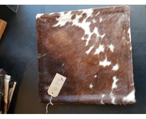 { Option of lots:  497, 498, 499, 500 } Cowhide Leather Cushion Cover 100% Natural Hide Handmade 35cm RRP £120