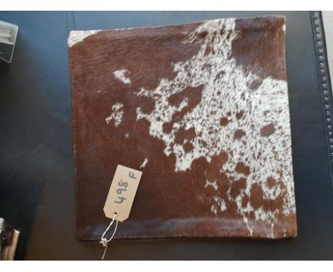 { Option of lots:  497, 498, 499, 500 } Cowhide Leather Cushion Cover 100% Natural Hide Handmade 35cm RRP £120