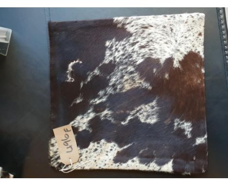 { Option of lots:  495, 496 } Cowhide Leather Cushion Cover 100% Natural Hide Handmade 35cm RRP £120