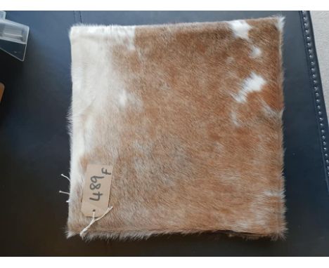 { Option of lots:  487, 488, 489, 490, 491, 492, 493, 494 } Cowhide Leather Cushion Cover 100% Natural Hide Handmade 35cm RRP