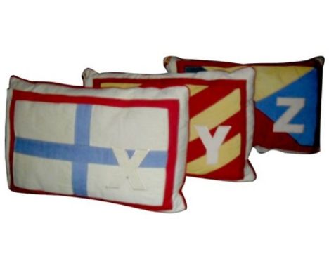 Fleet Semaphore Scatter Cushion Letter T Each Flag Represents Individual Letters Of The Alphabet With One Or More Letters Ass