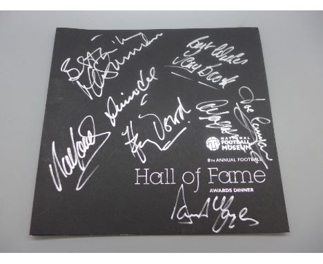 Football: Manchester City Hall of Fame programme with signed cover 